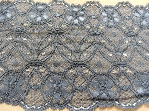 in Lurex France Calais 14 - Blue Made Oil Lace Etsy Cm Gold