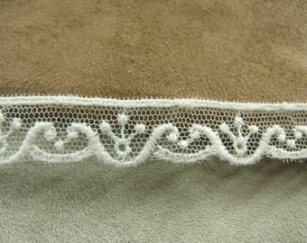 Dentelle De Calais Blanche, 4 cm, De Fabrication Française