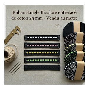 25mm Interlaced Two-Tone Cotton Webbing