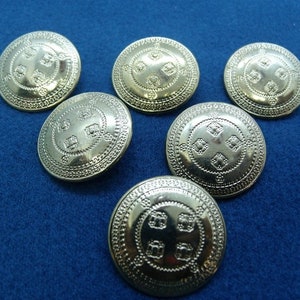 acrylic button matte gold, 25 mm, sold by 6 / or 1.25 per unit