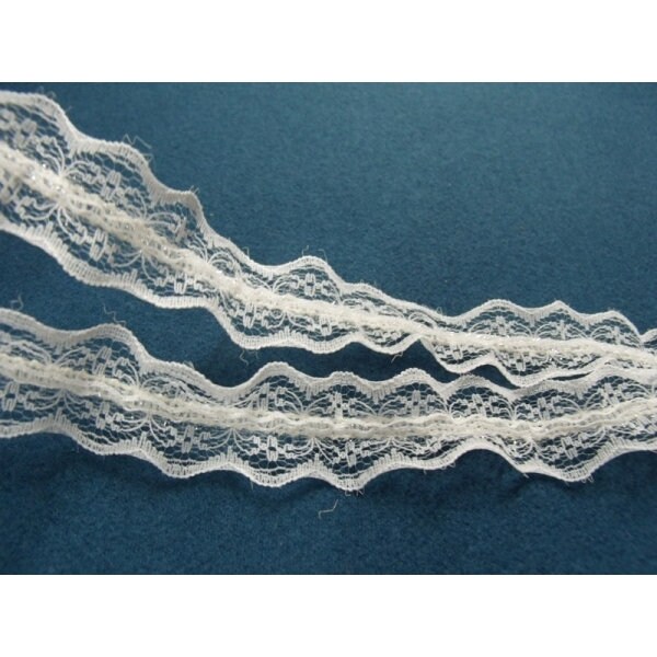 Dentelle Stretch Blanche,2.5 cm,De Fabrication Française