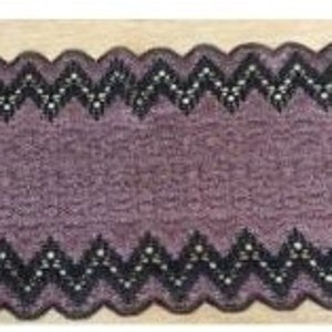 New Black & Peach Blossom Textronik Calais Lace, 17 cm, Made in France