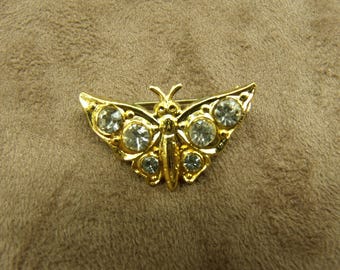 pretty - gold METAL rhinestone BROOCH