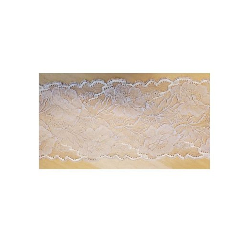 New Calais Leavers Light Beige Lace, 16.5 cm, Made in France image 2