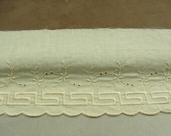 BRODERIE ANGLAISE ecru - 9 cm