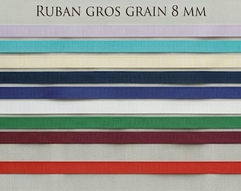 8 mm Ripsband-Kollektion – Palette mit 9 Farben