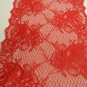 New Calais Lace Red Passion Love Textronic, 22 cm, Made in France