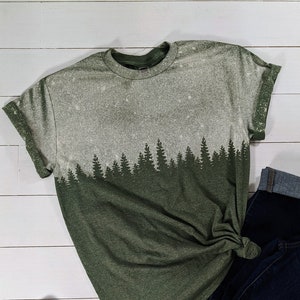 Bleached Tree Line T-Shirt | Summer Shirt | Outdoor Adventures