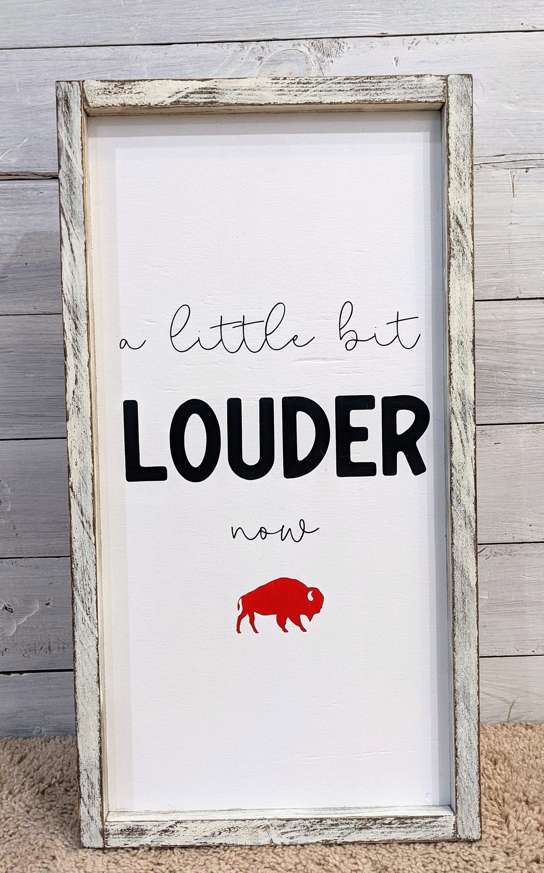 Buffalo Bills Sign A Little Bit Louder Now Bills Mafia Let's Go Buffalo Bills Wall Sign Bills Mancave Decor Gift for Him