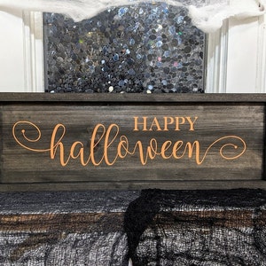 Happy Halloween Sign | Wood Framed Sign | Farmhouse Wall Décor