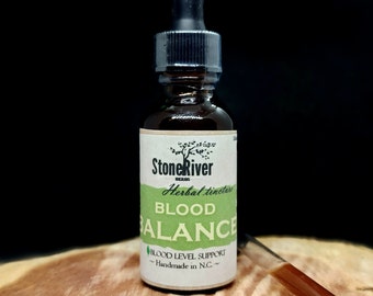 Blood Balance Herbal Tincture Blend - Gymnema - Holy Basil - Turkey Tail - Cordyceps Mushroom