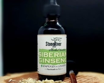 Siberian Ginseng Herbal Tincture - Double Extract - Stress and Fatigue - Eleuthero Root