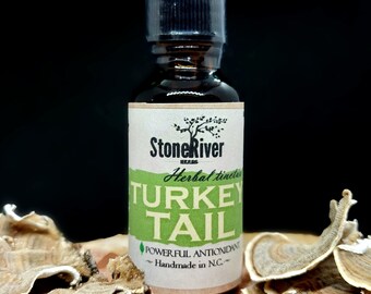 Turkey Tail Mushroom Herbal Extract - Premium Tincture - Immune and Fatigue - Mushroom Supplement