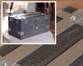 Personalized Wooden Treasure Chest: Nautical Pirate Chest with Laser Engraving
