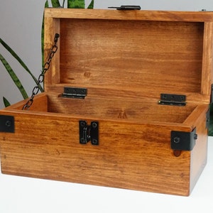 Personalisierte Holz Memory Box / Truhe, stabile Holzkiste als Andenken Brust, Hochzeitskarte Box, Holz Aufbewahrungskiste