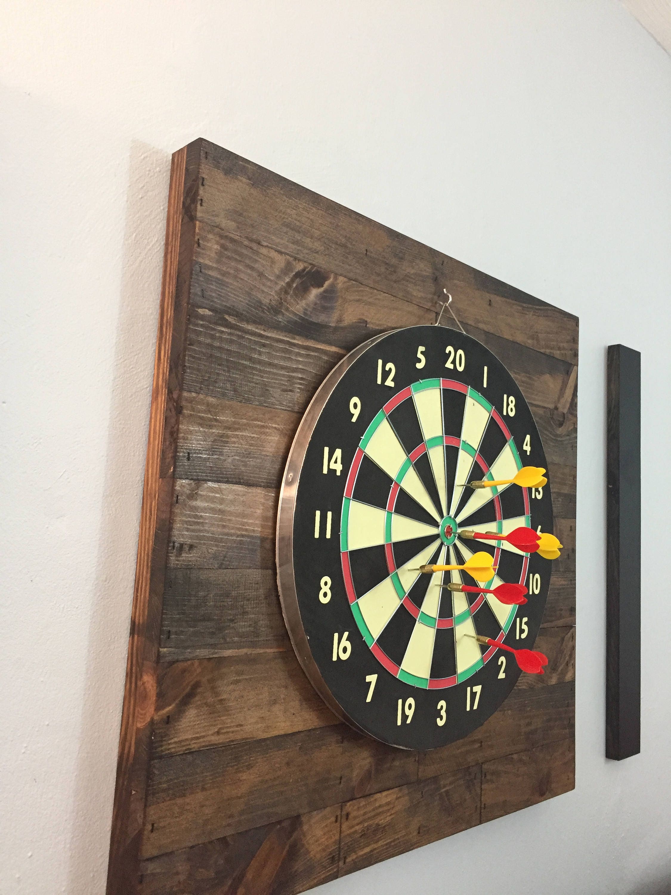 Dart Board Backboard With 2 Chalkboard Score Keepers, Dart Board  Accessories for Game Room, Dartboard Wall Protector 