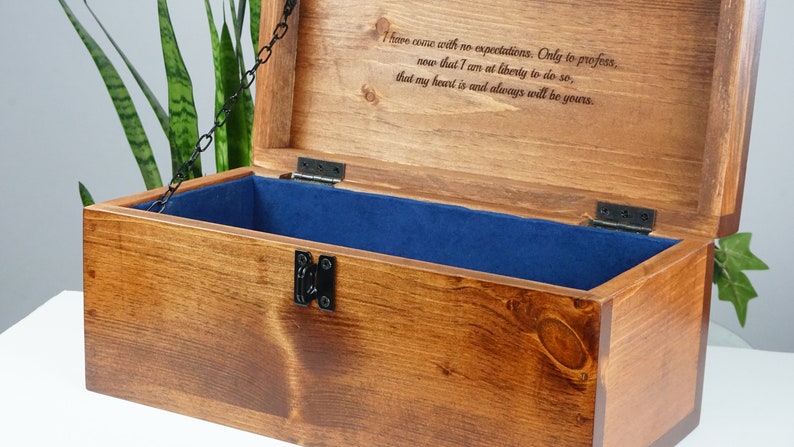 Personalized Wooden Treasure Chest: Velvet Lined Keepsake Box - Etsy