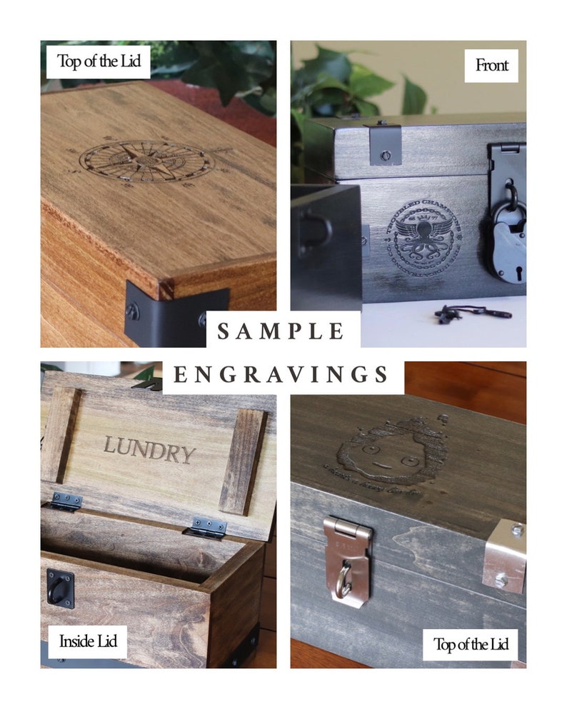 Personalized Original Treasure Chest Lockable Storage Chest Etsy