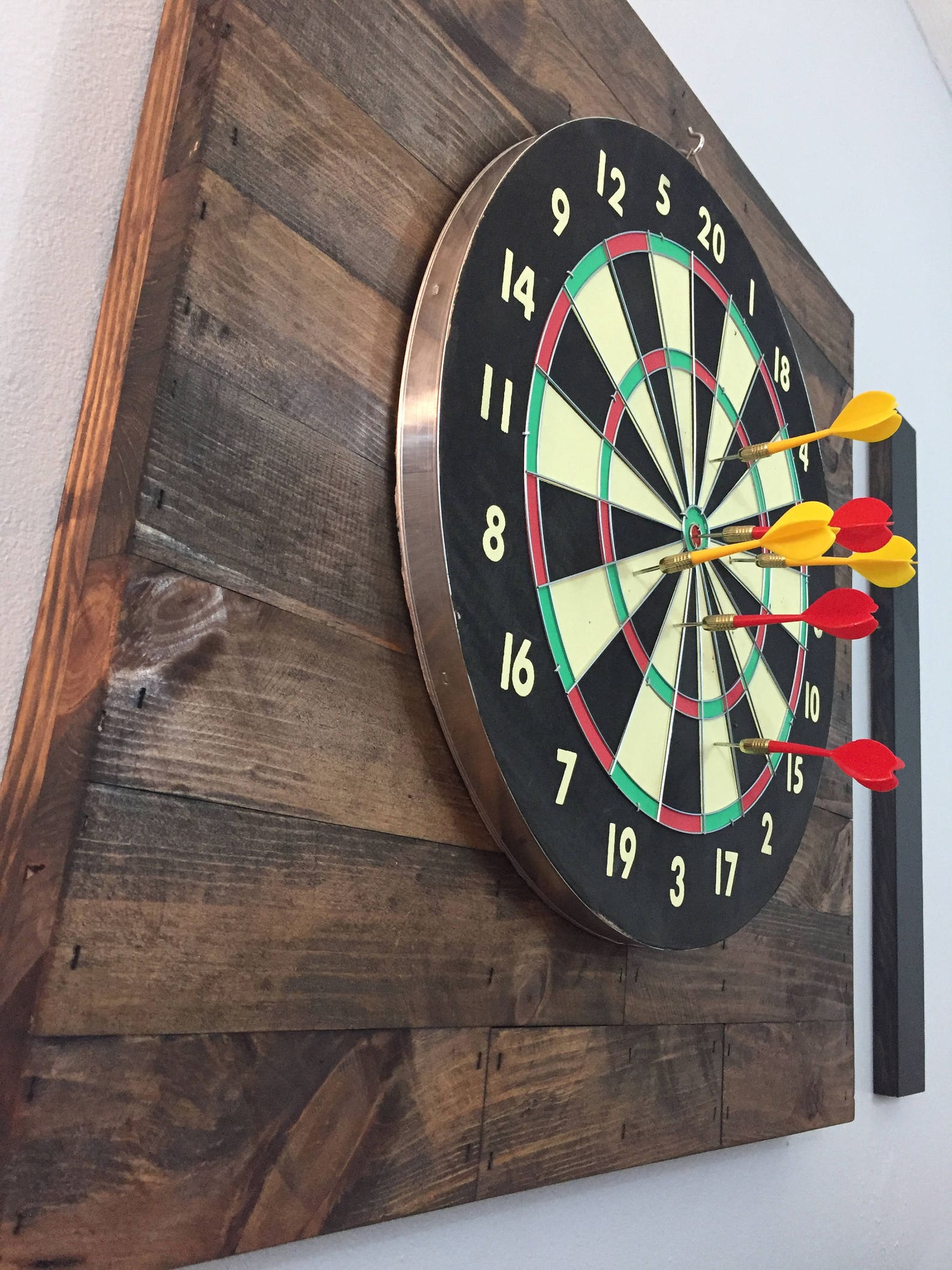 Dart Board Backboard With 2 Chalkboard Score Keepers Dart Etsy