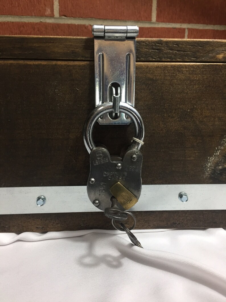 Treasure Wooden Chest With Lock and Key Wedding or Memory Box Etsy