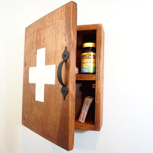 Rustic Medicine Cabinet for First Aid Product Storage / Recessed Medicine Cabinet / Fist Aid Cabinet / First Aid Kit / First Aid Storage