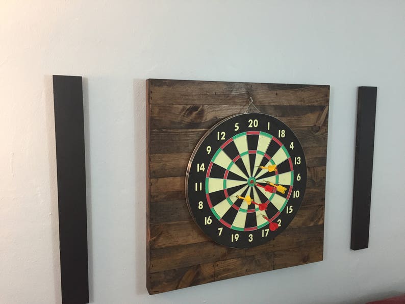 Dart board backboard with 2 chalkboard score keepers Dart Etsy