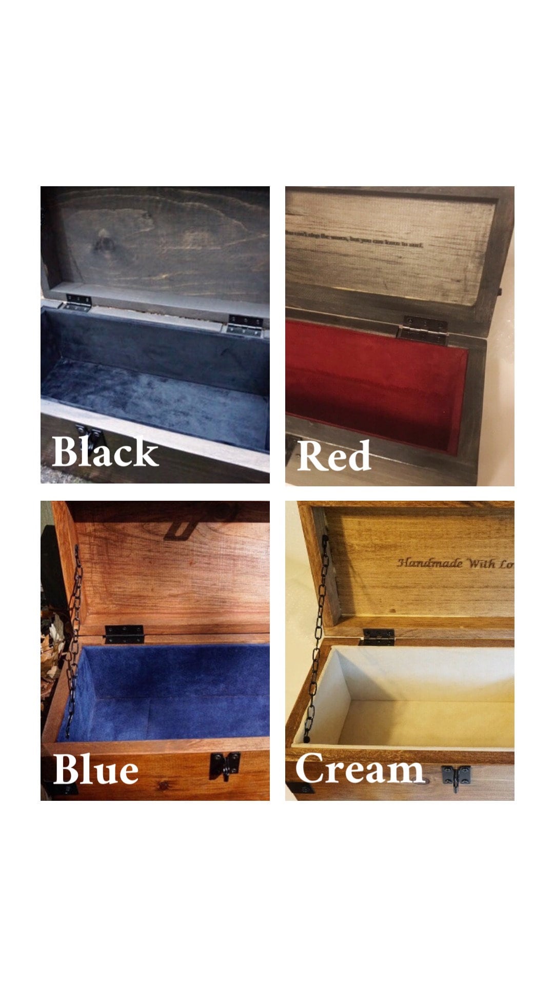Personalized Wooden Treasure Chest: Velvet Lined Keepsake Box - Etsy