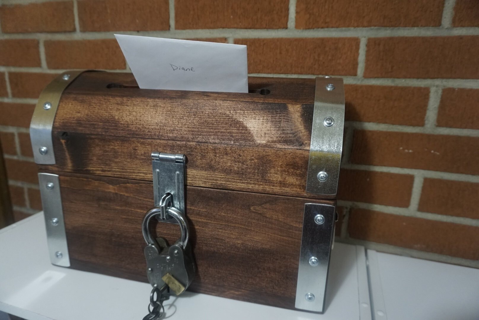 Treasure Chest Card Box Wedding Card Box with lock and a 2 Etsy