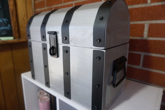 toy treasure chest with lock and key