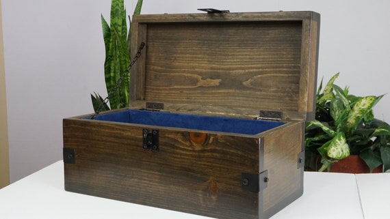 Wooden Trunk , Treasure Chest , Wood Keepsake Box -  Canada