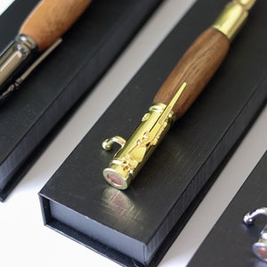 Handmade Walnut Bolt Action Wooden Pen, Sustainably Made, Unique Wood Pen, Walnut Pen, Wooden Gifts for him, Wooden Bullet Pen