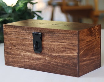 Keepsake Box - Personalized Wooden Box - Custom Engraved Wood Box - Poplar Keepsake Box - First Communion - Engraved Stash Box