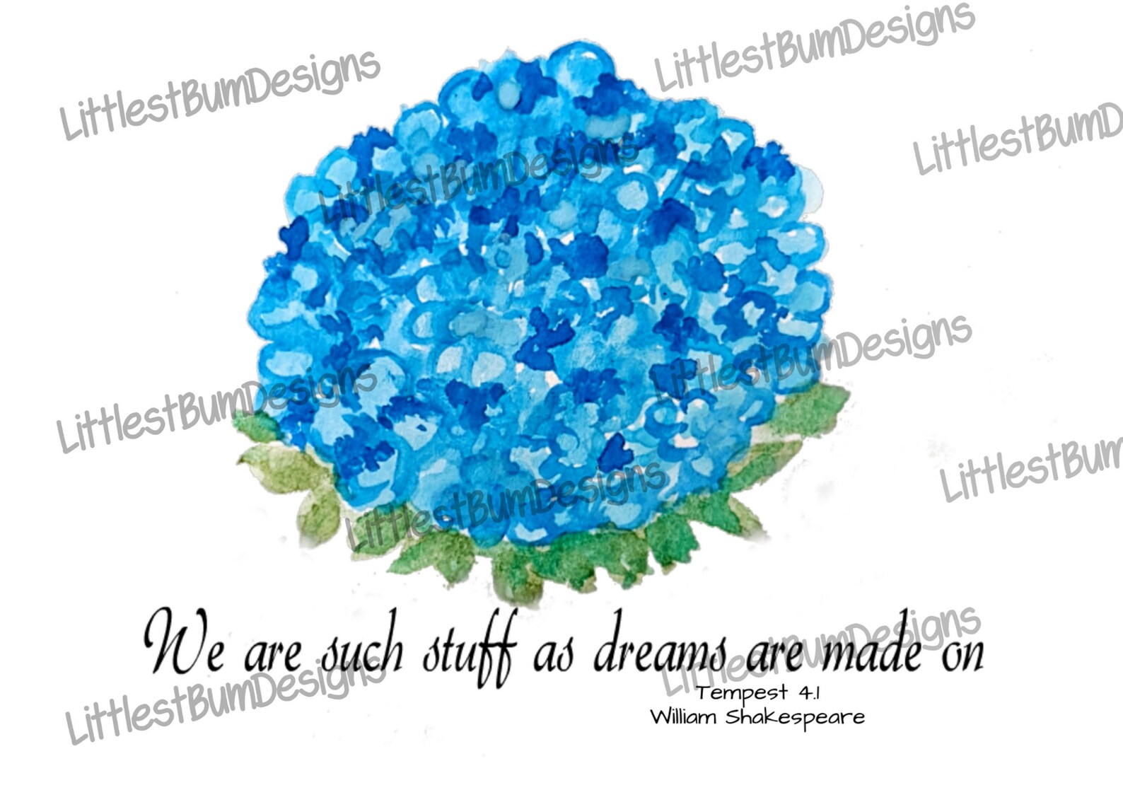 Shakespeare Quote Tempest Hydrangea Flowers Gift for Her Etsy Israel
