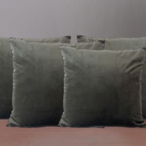 SET OF 4 - Chocolate Brown Velvet Cushion Covers Extra Soft Plush 18 X 18&quot; Inch / 45 x 45 cm