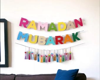 Ramadan Mubarak Decor Banner - Islamic Celebration Decor