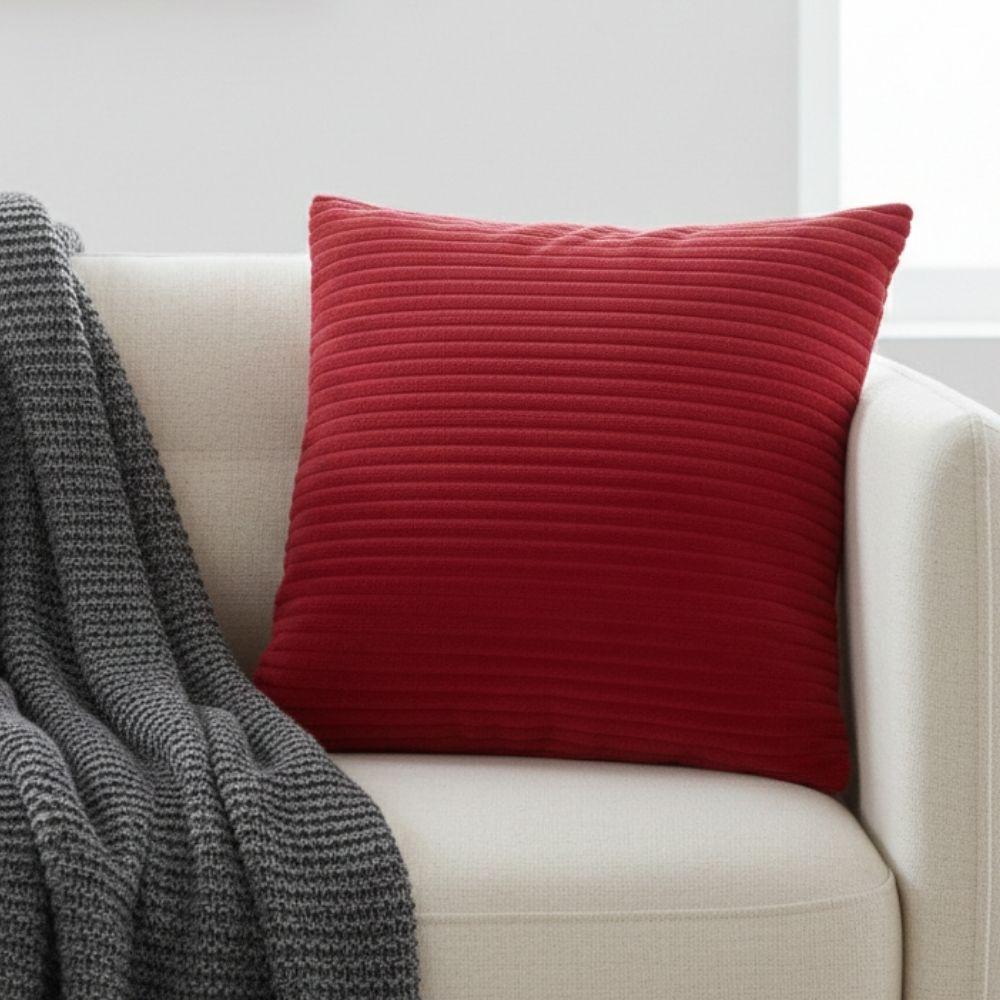 Kissen Cord Cremefarben 40 X 40 Cm