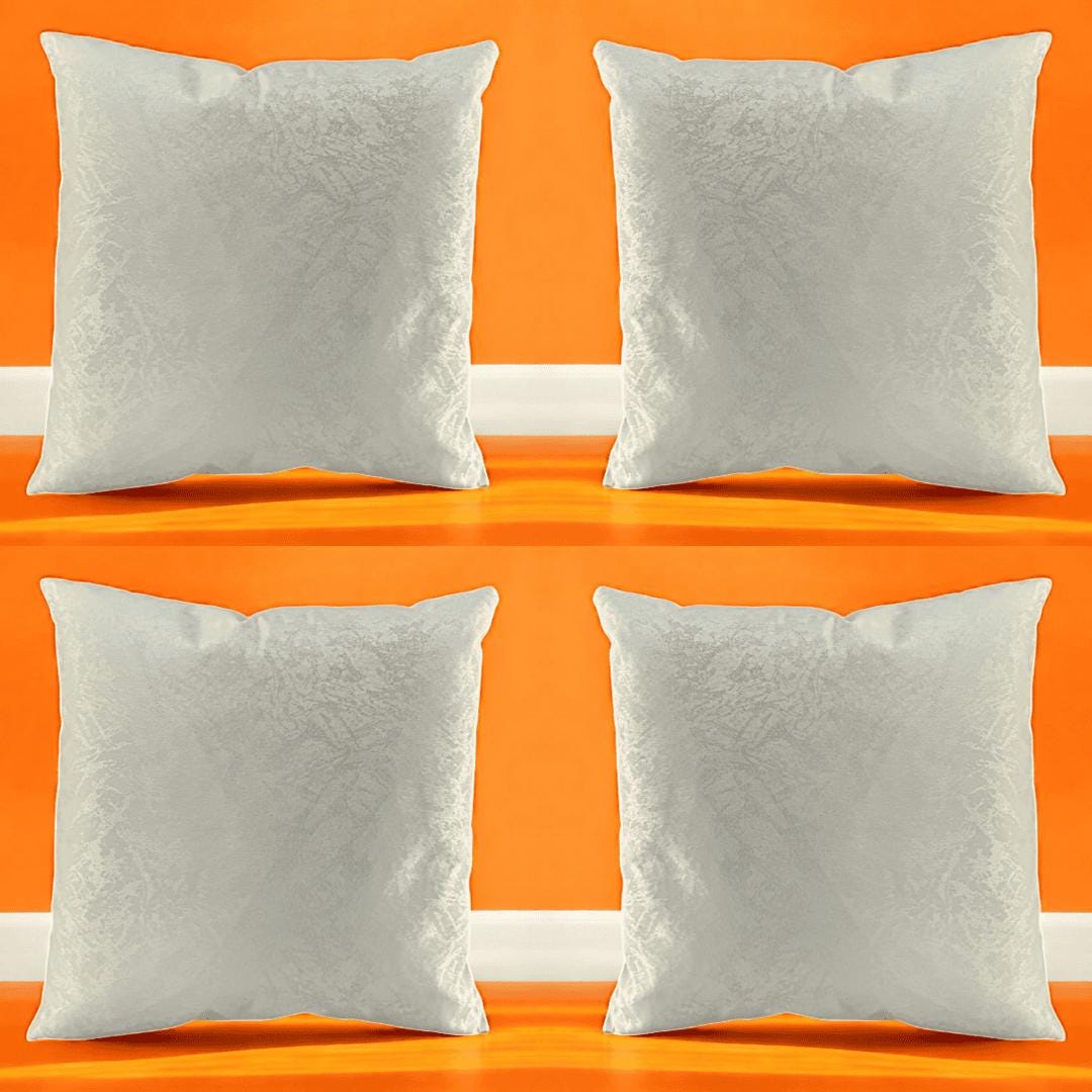 Set 2 Federe Per Cuscini In Ciniglia Morbida – 45x45 Cm, Giallo, Con Cerniera Nascosta
