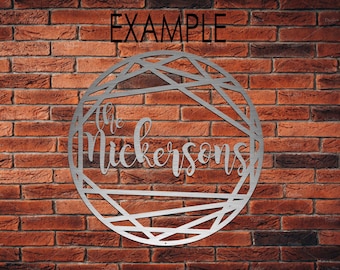 Marco circular del monograma abstracto