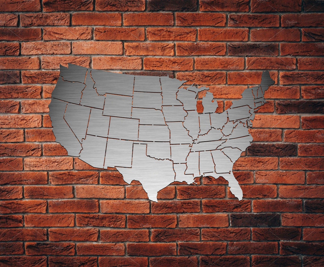 USA Outline Lower 48 States DXF-SVG - Etsy