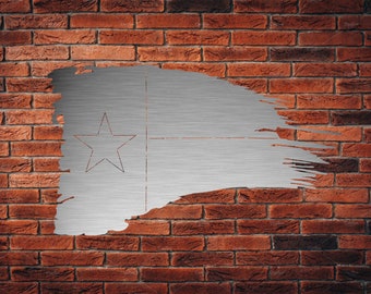 Bandera de Texas hecha jirones DXF