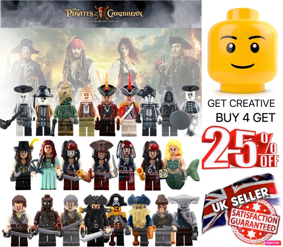 Pirates Of The Caribbean Zombie Sharks Mini Figures Use With lego Jack Sparrow