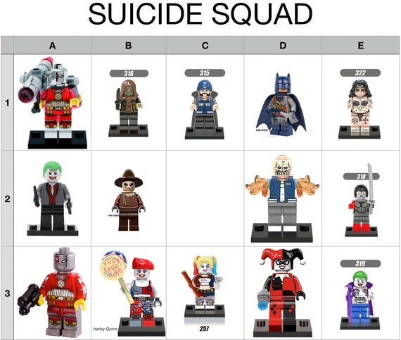 Figürchen Suicide Squad Harley Quinn Deadpool Minifig Ok lego Neu Super Heroes