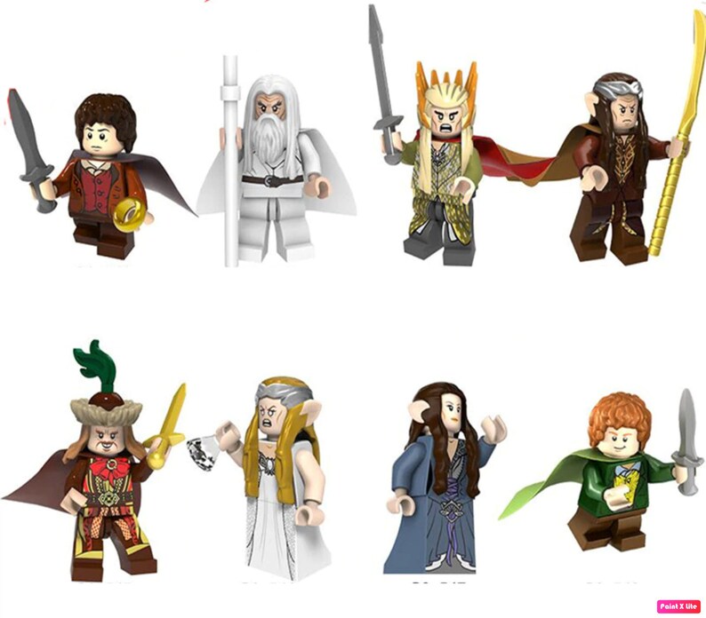 Set Of 8 Lord Of The Rings Minifigures The Hobbit Minifigures | Etsy