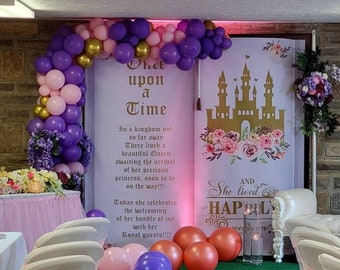 Story Book Baby Shower Backdrop for Fairy Tale Events, "Once upon a time" backdrop, wedding backdrop, bridal shower backdrop