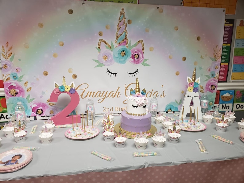 unicorn birthday backdrop unicorn birthday party backdrop