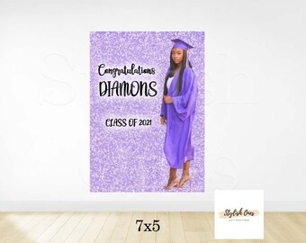 Graduation Backdrop, Custom Graduation Banner, Step and Repeat, High School Graduation Banner, College Graduation Backdrop