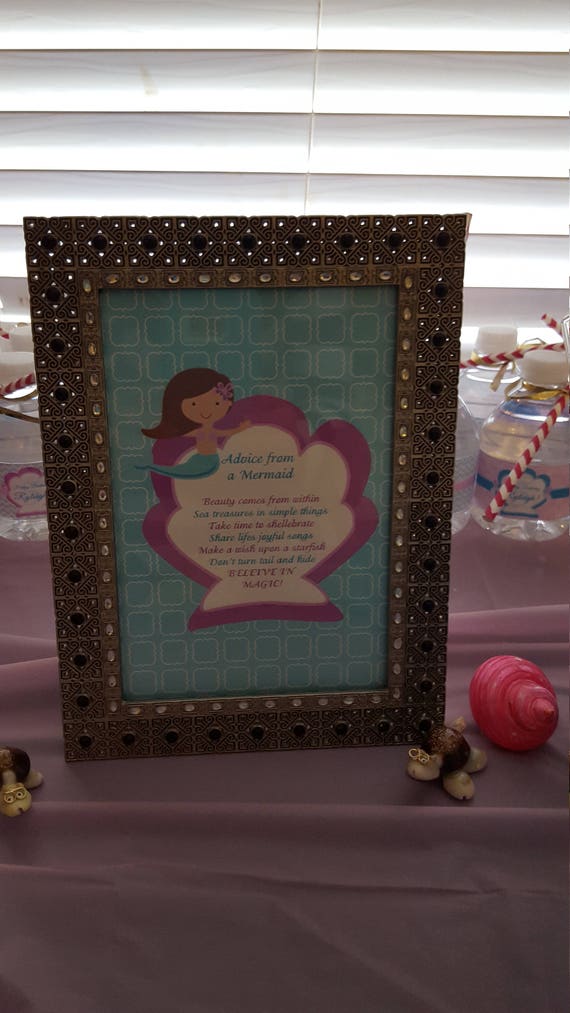 Mermaid sign | Advice from a mermaid sign | Mermaid party Il_570xn