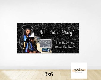 Graduation Banner for High School Graduation and College Graduation, Photo Booth Backdrop