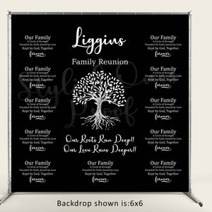 Personalized Family Reunion backdrop with Tree of Life