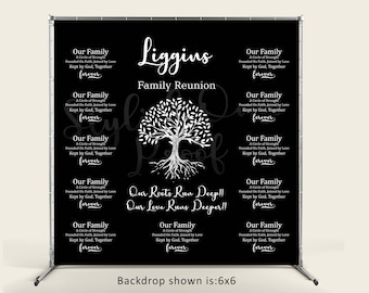 Personalized Family Reunion backdrop with Tree of Life